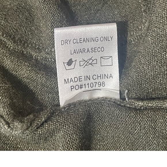 NWOT Stitch Fix Pink Clover Penton Open Front‎ Olive Green Cardigan S Lagenlook - Picture 9 of 12